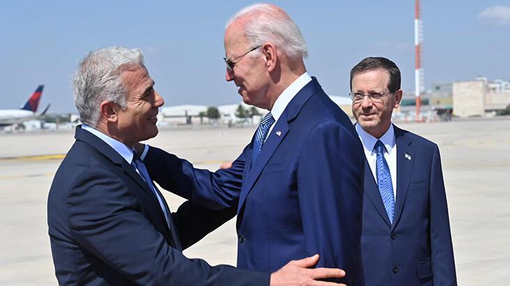 ABD Başkanı Biden'ı İsrail’de Lapid karşıladı